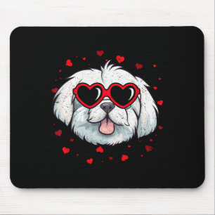 Maltese Valentinsherz Süße Hunde Liebhaber Mousepad