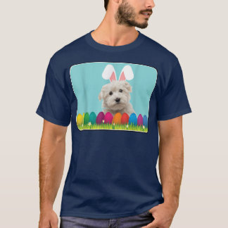 Maltese w Bunny Ears  T-Shirt