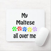 Maltese Walks Design Mousepad (Mit Mouse)