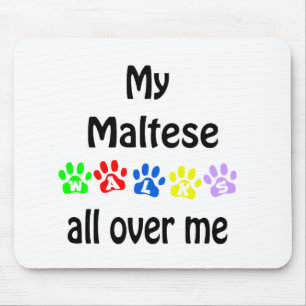 Maltese Walks Design Mousepad