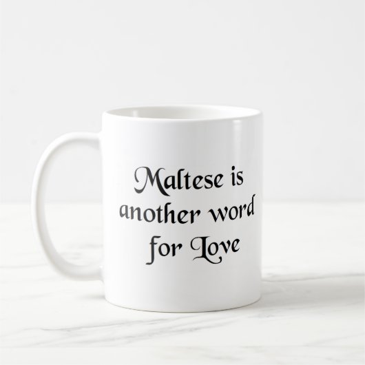 maltese Wort Kaffee Tasse (Links)