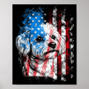 Malteser 4. Juli Hunde Liebhaber Männer Frauen Ame Poster