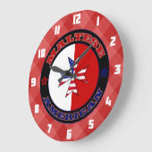 Malteser Amerikaner-Kreuzstich Große Wanduhr (Winkel)