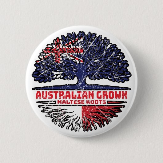 Malteser australischer Tree-Roots-Flag Button (Vorderseite)