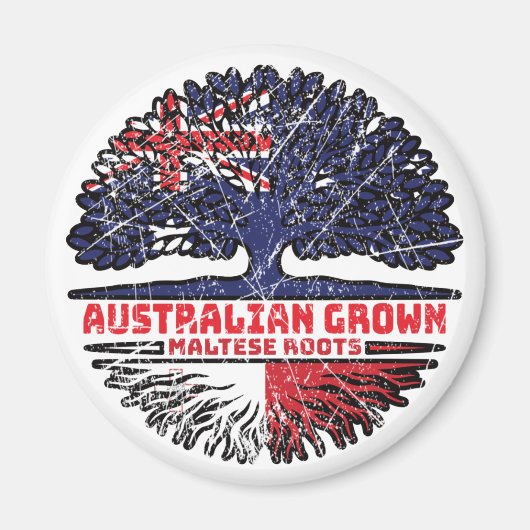 Malteser australischer Tree-Roots-Flag Magnet (Vorne)