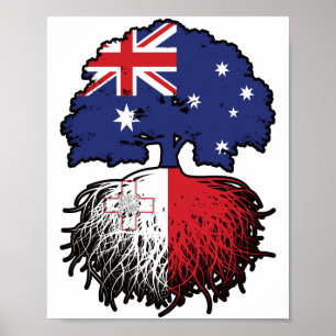 Malteser australischer Tree-Roots-Flag Poster