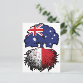 Malteser australischer Tree-Roots-Flag Postkarte (Stehend Vorderseite)