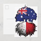 Malteser australischer Tree-Roots-Flag Postkarte (Vorne/Hinten)