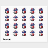 Malteser australischer Tree-Roots-Flag Runder Aufkleber (Blatt)
