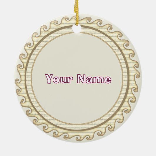 Malteser Cross-Feuerwehrmann Keramik Ornament (Hinten)