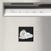 Malteser Dog Magnet (In Situ (Geschirrspüler))