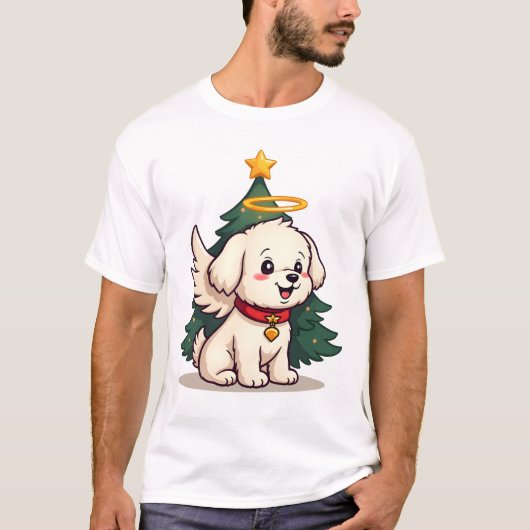 Malteser Engel Hund T-Shirt (Vorderseite)