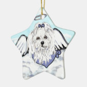 Malteser Engel Keramik Ornament (Links)