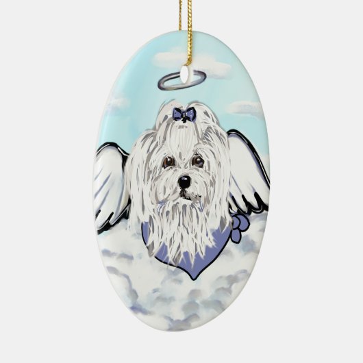 Malteser Engel Keramik Ornament (Rechts)