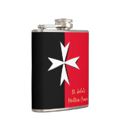 Malteser Fahnenmode für Cross & Malta /St. John's Flachmann (Rechts)