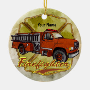 Malteser Feuerwehrmann Feuerwehr Keramik Ornament
