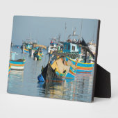 Malteser Fischerboote | Marsaxlokk in Malta Fotoplatte (Seite)