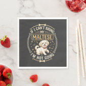 Malteser Geht Nicht Hund Rot Fliege Knochen Rahmen Serviette (Beispiel)