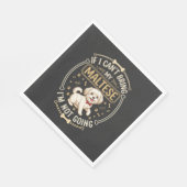 Malteser Geht Nicht Hund Rot Fliege Knochen Rahmen Serviette (Ecke)