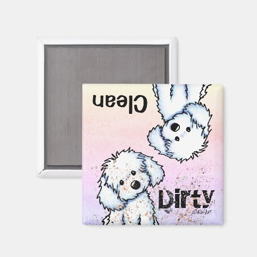 Malteser Geschirrspüler-Magnet Magnet (Vorderseite/Rückseite)