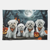 Malteser Halloween Spooky Geschirrtuch (Horizontal)