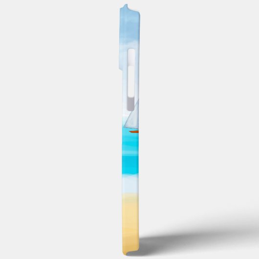 Malteser Hund am Strand Case-Mate iPhone Hülle (Rückseite / Links)