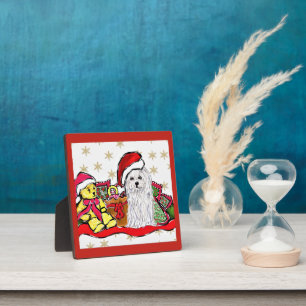 Malteser Hund Fotoplatte