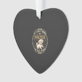 Malteser Hund geht nicht Roter Fliege Knochen Rahm Ornament (Vorderseite)