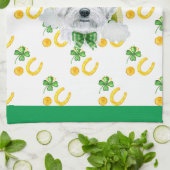 Malteser Hund Holiday Wohngestaltung St Patricks D Geschirrtuch (Gefaltet)