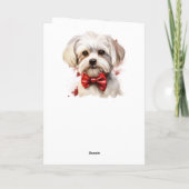 Malteser Hund I Woof You Valentine Karte (Rückseite)