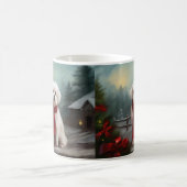 Malteser Hund in Schnee Weihnachten Kaffeetasse (Mittel)