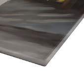 Malteser Hund in Schnee Weihnachten Schneidebrett (Ecke)