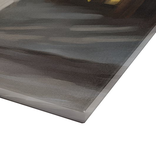 Malteser Hund in Schnee Weihnachten Schneidebrett (Ecke)