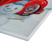 Malteser Hund in Weihnachten Lkw Schnee Schneidebrett (Ecke)