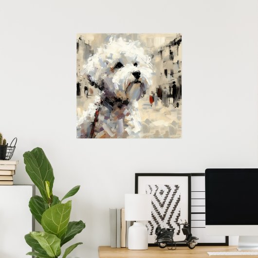 Malteser-Hund-Kunstposter Poster (Heimbüro)