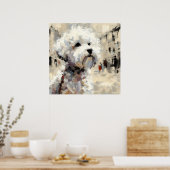 Malteser-Hund-Kunstposter Poster (Küche)