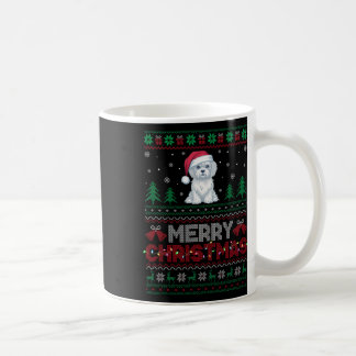 Malteser Hund liebt Weihnachtsmannmütze Weihnachts Kaffeetasse
