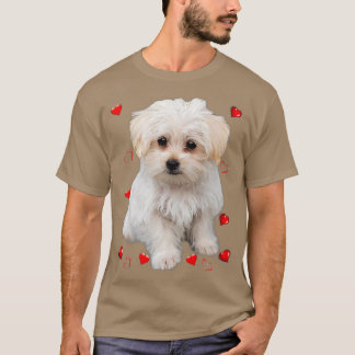 Malteser Hund Lover Hunde Welpen Eigentümer Design T-Shirt