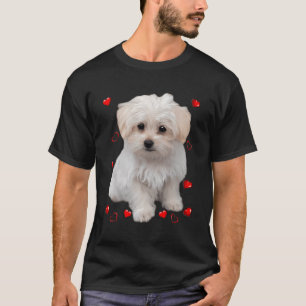 Malteser Hund Lover T - Shirt Langschläfchen mit H