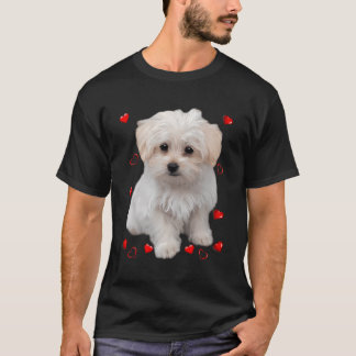Malteser Hund Lover T - Shirt Langschläfchen mit H