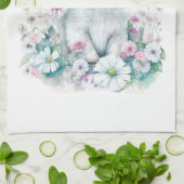 Malteser Hund Mama Floral Geschirrtuch (Gefaltet)