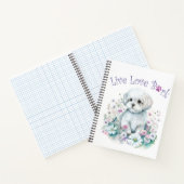 Malteser Hund Mama Floral Notizblock (Innenseite)