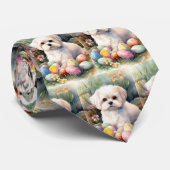 Malteser Hund mit Ostereier Urlaub Krawatte (Gerollt)