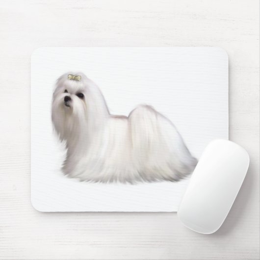Malteser Hund Mousepad (Mit Mouse)