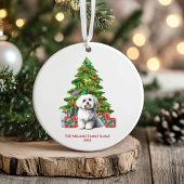 Malteser Hund Personalisiert Weihnachten Keramik Ornament