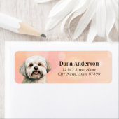 Malteser Hund-Rücksendeadressen-Aufkleber (Insitu)