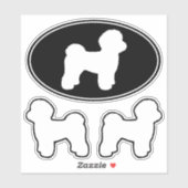 Malteser Hund Silhouetten Vinyl Sticker Set (Blatt)