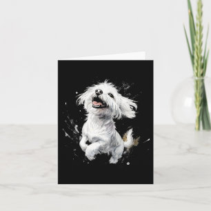 Malteser Hund Spielender Hundeliebhaber Karte