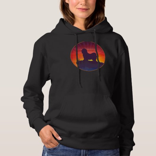 Malteser Hund Sunset Hoodie (Vorderseite)