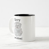 Malteser Hund Tier Pet Lover Funny Zweifarbige Tasse (Vorderseite Links)